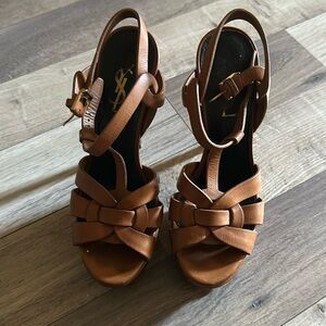 Ysl tribute pump size 35 camel leather